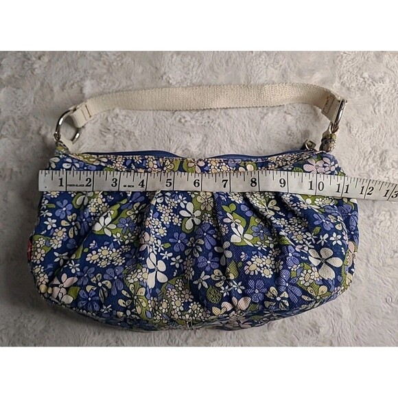 VTG Levi's Shoulder Purse Blue Floral Y2K Mini Multicolor 90s - Picture 5 of 7